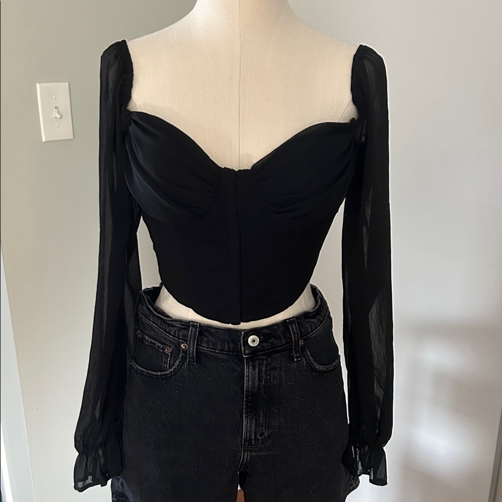 Off-Shoulder Corset Crop Top